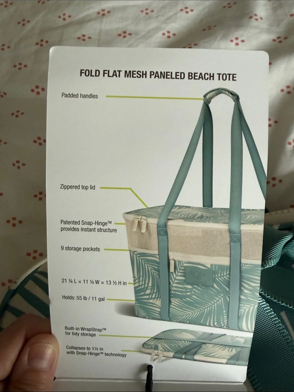 Aloha collapsible Beach Tote, brand new with tags. - Picture 3 of 4